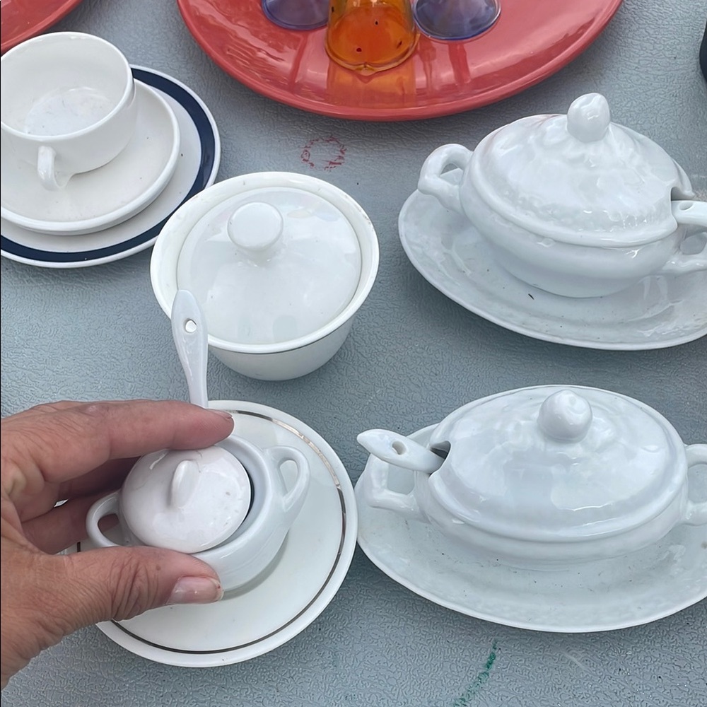 Mini White Ceramic Dining Set